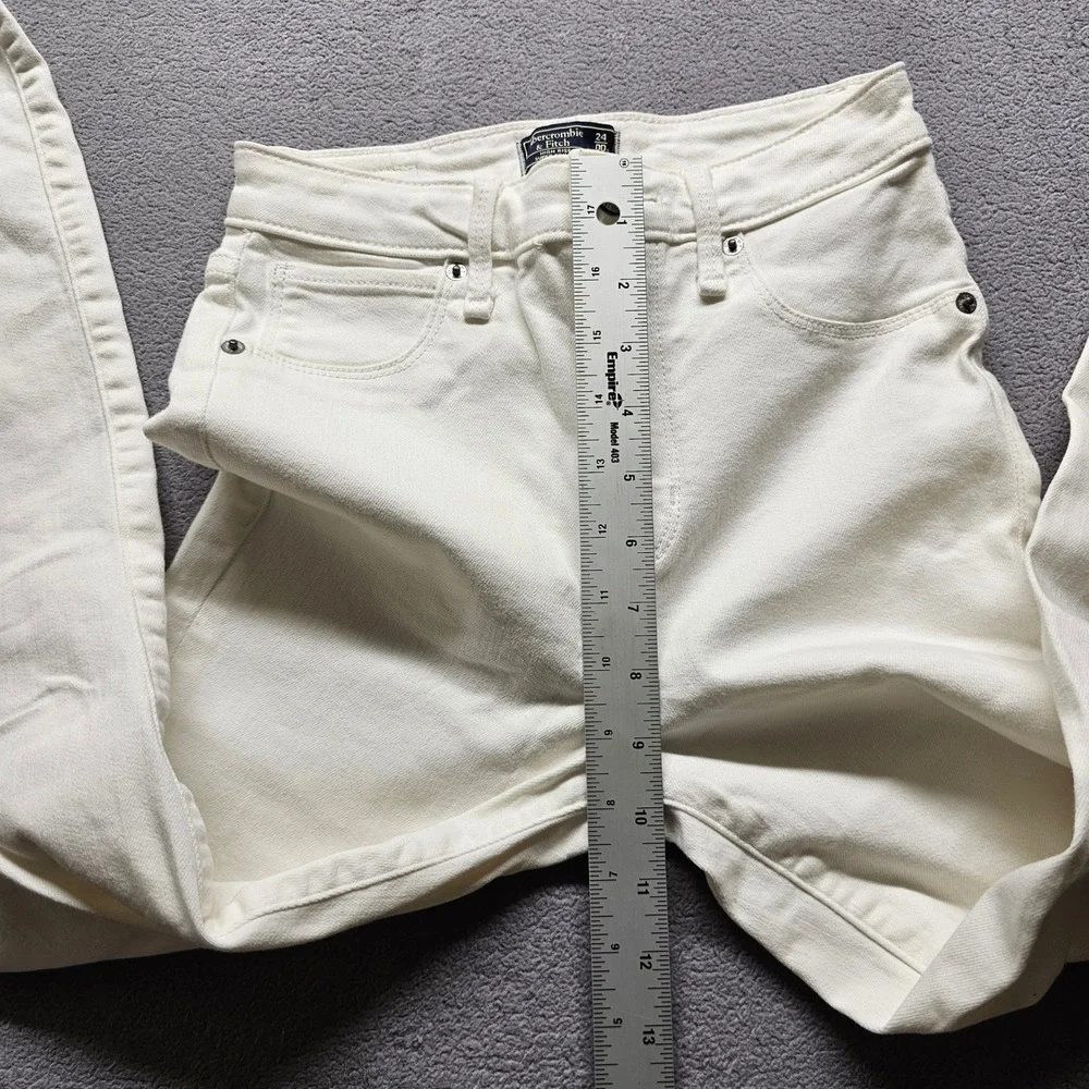 Abercrombie & Fitch Curve Love Super Skinny Jeans Womens 24/00S White High Rise